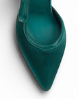 Zapatilla Verde Mujer Elegante Stiletto Tacon Delgado Puntal Moda 4040880