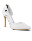 Zapatilla Blanco Mujer Elegante Stiletto Tacon Delgado Puntal Moda 4040881