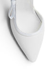 Zapatilla Blanco Mujer Elegante Stiletto Tacon Delgado Puntal Moda 4040881