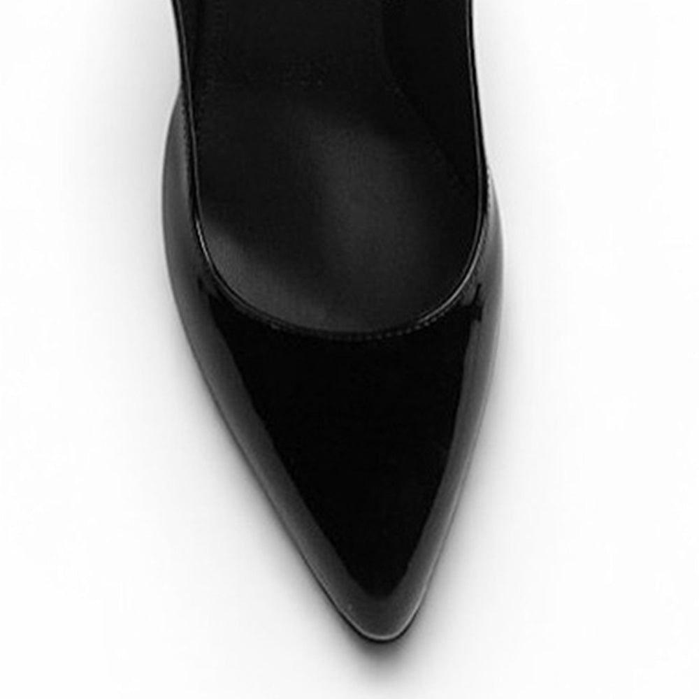 Zapatilla Negro Dama Puntal Destalonado Formal Tacon Elegante 4040883