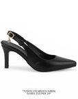 Zapatilla Negro Dama Puntal Destalonado Formal Tacon Elegante 4040884