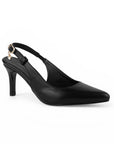 Zapatilla Negro Dama Puntal Destalonado Formal Tacon Elegante 4040884