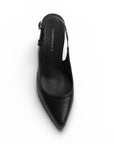 Zapatilla Negro Dama Puntal Destalonado Formal Tacon Elegante 4040884