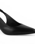 Zapatilla Negro Dama Puntal Destalonado Formal Tacon Elegante 4040884