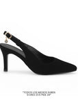 Zapatilla Negro Dama Puntal Destalonado Formal Tacon Elegante 4040885