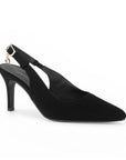 Zapatilla Negro Dama Puntal Destalonado Formal Tacon Elegante 4040885