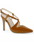Zapatilla Cafe Mujer Tacon Alto Delgado Tiras Elegante Moda Dama 4040886