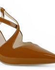 Zapatilla Cafe Mujer Tacon Alto Delgado Tiras Elegante Moda Dama 4040886