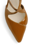 Zapatilla Cafe Mujer Tacon Alto Delgado Tiras Elegante Moda Dama 4040886