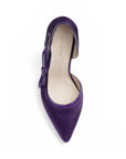 Zapatilla Morado Mujer Elegante Stiletto Tacon Delgado Puntal Moda 4040889