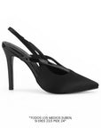 Zapatilla Negro Dama Tacon Alto Punta Fina Elegante Fiesta Moda 4040891