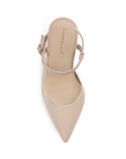 Vista superior de zapatilla maquillaje puntal para mujer