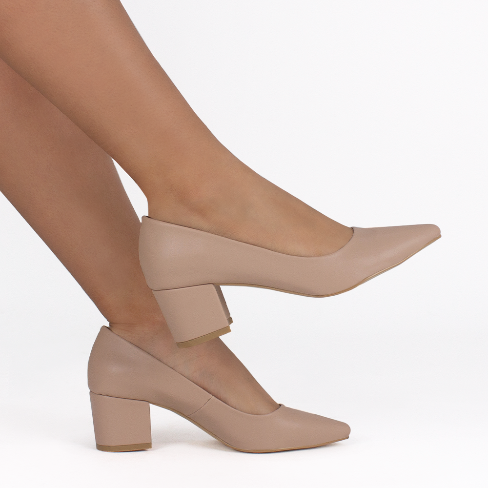 Zapatillas maquillaje para mujer puntales con tacón bajo 5cm