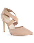 vista diagonal de zapatilla maquillaje puntal para mujer