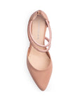 Zapatilla Maquillaje Oro Rosa Puntal Doble Tira Brillos Tacon Ancho Bajo Casual 3201231